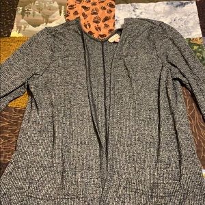 Cape Juby Gray Open Front Sweater